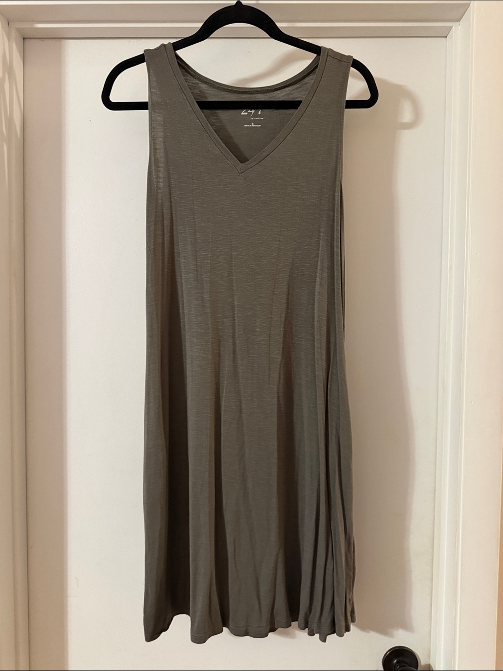 Maurices Olive Green Sleeveless V-Neck Mini Dress